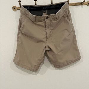 Eddie Bauer Men's Khaki Flat Front Shorts